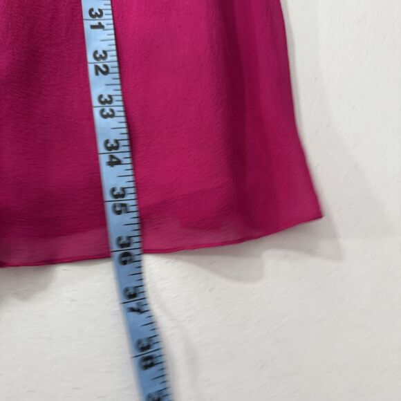 Aidan Mattox Mini Dress Womens 2 Pink Silk Beaded Halter Babydoll Hoco 90s‎ Y2K - Picture 8 of 10